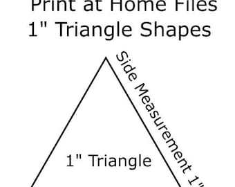 Printable EPP Paper Pieces Templates. 1/2" Triangles for English Paper Piecing. Digital Download SVG & PDF Print at Home. Quilting Template.