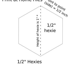 Hexagons Printable EPP Templates. 1/2" Hexagons for English Paper Piecing. Digital Download Paper Pieces. Print at Home.