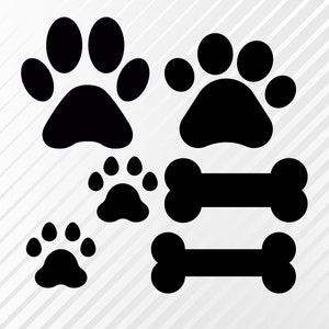 Paw svg, pet paw svg, dog bone, dog paw svg, cat paw svg