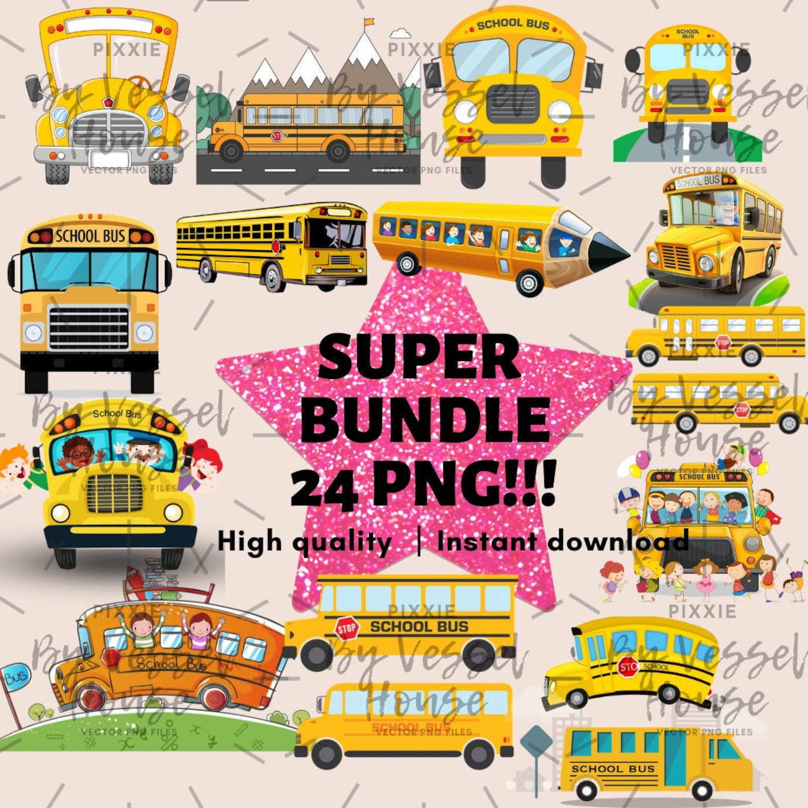 School Bus Cut File PNG School Bus PNG Digital Download - Etsy Canada