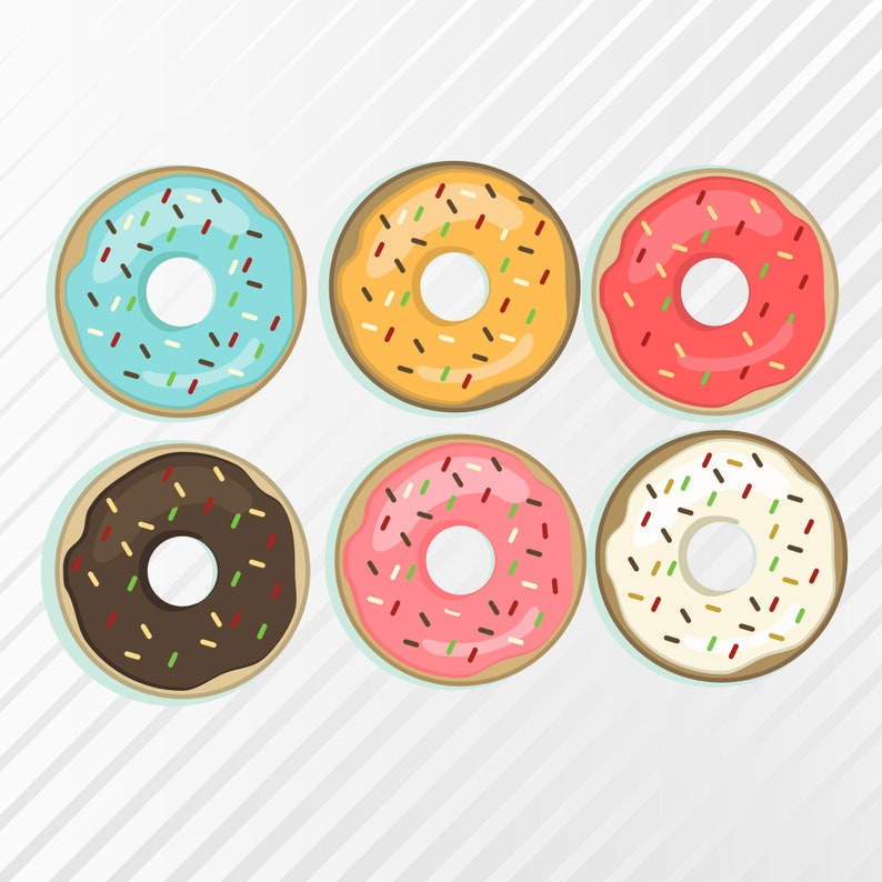 Donut SVG Doughnut SVGCircut Cut Files Silhouette Cut Etsy