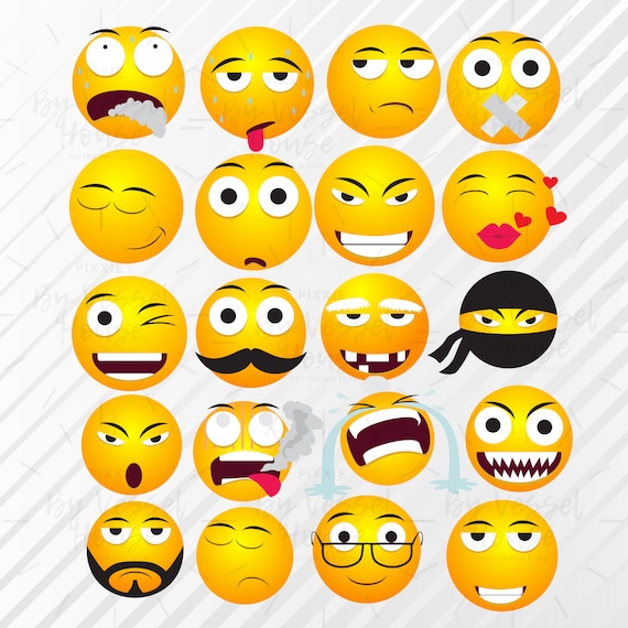 12 Emoji Faces Emoji Svg Emoji Faces Emoji Clipart (Download Now