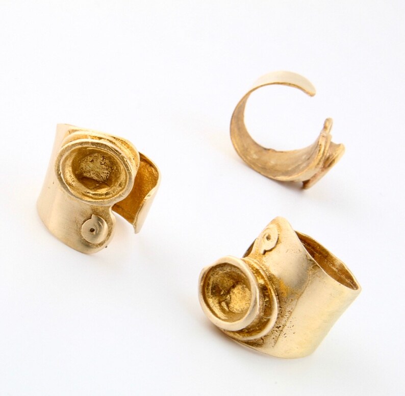 RNG1805000 Adjustable Ring Raw Brass Brass Ring Etsy
