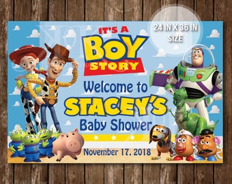 its a boy story baby shower invitations