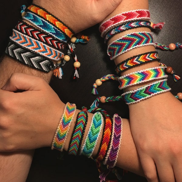 Handmade Woven Chevron Friendship Bracelets