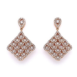 Diamond Statement Earrings in 18K Rose Gold