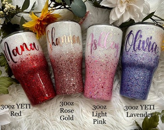 Glitter Cup, Glitter, Tumbler, Yeti, Ombre Tumbler, Cup, Pink Glitter –  That Glitter Supplier