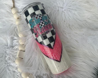 Racing Tumbler|Personalized Tumble|Checkered Flag Cup