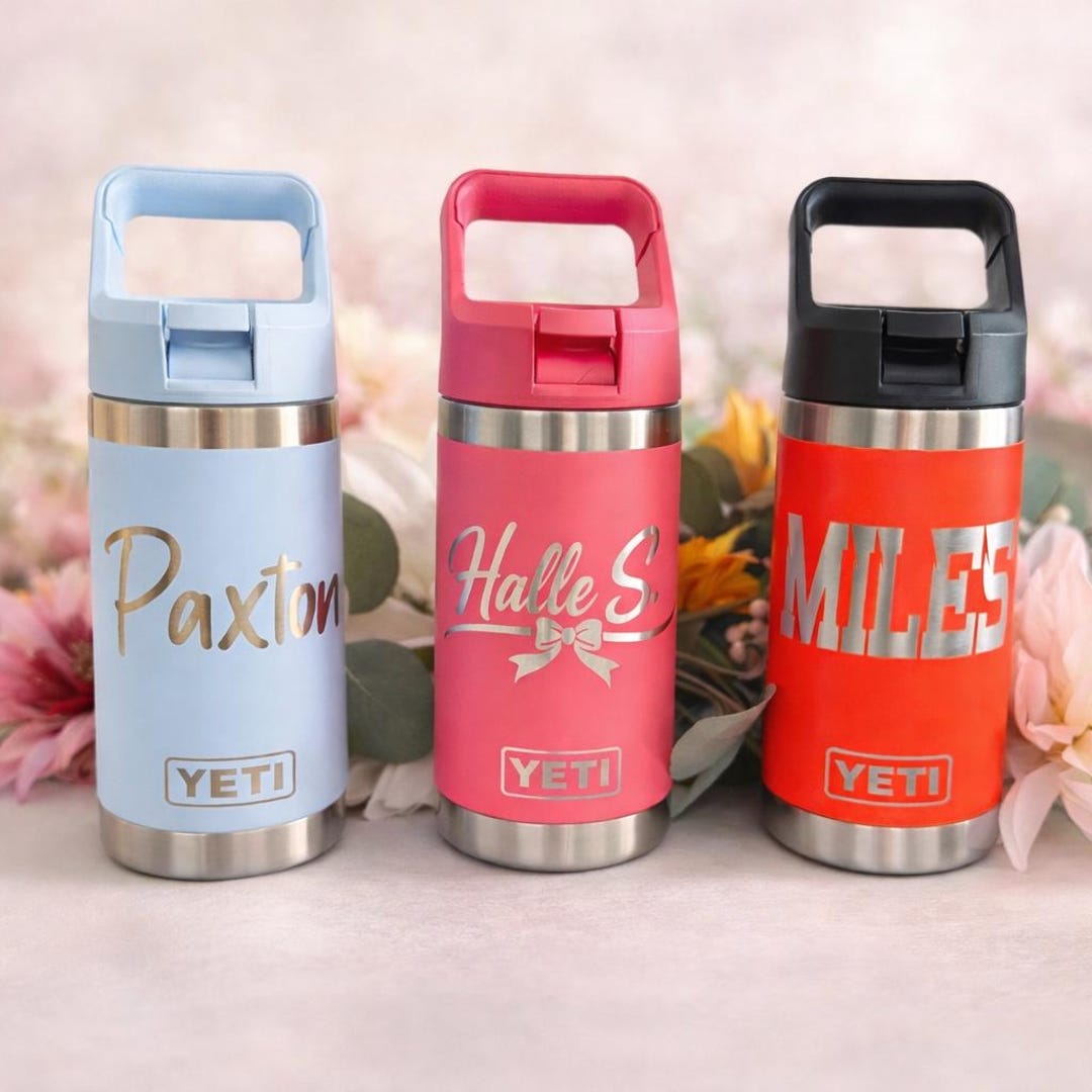Custom Engraved YETI Kids Water Bottle - 12oz - Etsy