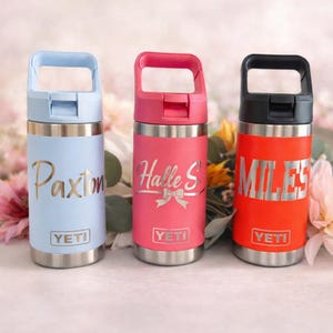 Custom Engraved YETI Kids Water Bottle - 12oz