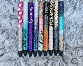 Custom Glitter Inkjoy Pen: Personalized Refillable Black Ink Pen
