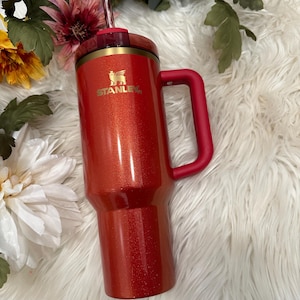 Scarlet Tinsel Stanley | Limited edition Stanley | Engraved Stanley | Red Stanley