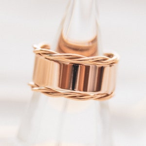 Rose Gold Plated Ring Set: Minimalist Twisted Stacking Rings
