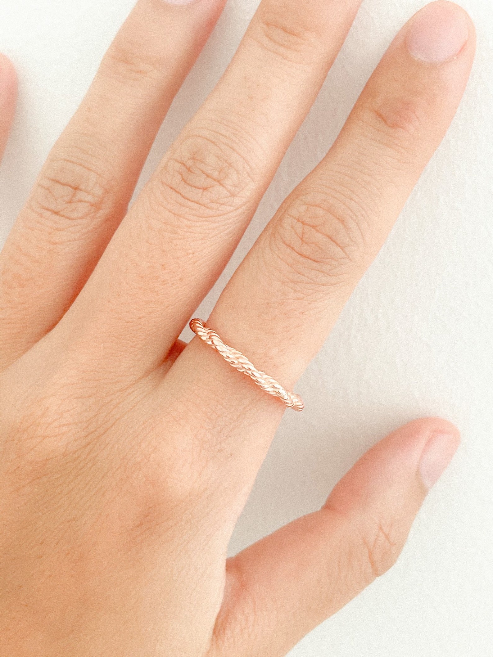 Vicenza Collection - 9K Gold Diamond Cut Stackable Band Ring