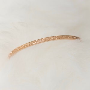 Dainty thin wedding band, Simple Glittering Band, stacking band, rose gold minimal band ring, Holiday Gift, Halloween  Gift, Gift for her