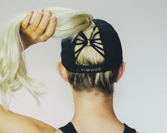running hat with high ponytail hole