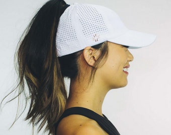 〽️Women Mash White High Ponytail Baseball Cap Trucker Bad Hair Day Adjustable C.C Ponycap Messy High Bun Ponytail Adjustable Trucker  main image 4