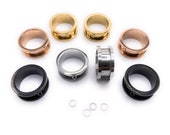 Design your own dangle Screw fit Dangle tunnels with these Elegant DIY Tunnels in Silver, Gold, Black or Rose Gold 6mm - 30mm, Gauges