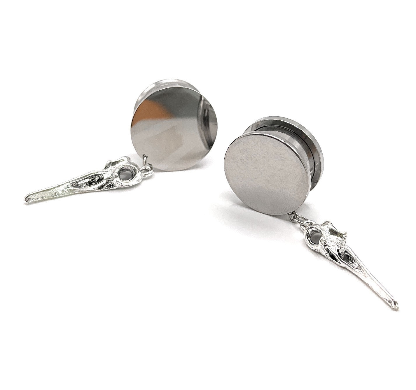 Tunnel Per Lobe Neri Coppia Di Tappi Per Orecchie In Acrilico Nero - Foto 3