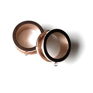 Rose Gold Dangle Tunnels: Surgical Steel DIY Earring Gauges (3mm-30mm)