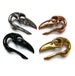 Black, Gold and Silver Bird Skull Ear Weights will fit 10mm + 