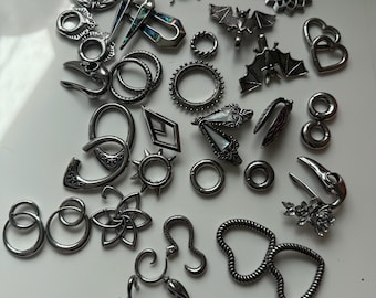 Silver 316L Surgical Steel Ear Weights Grab Bag (8mm+): Mystery Plugs/Gauges