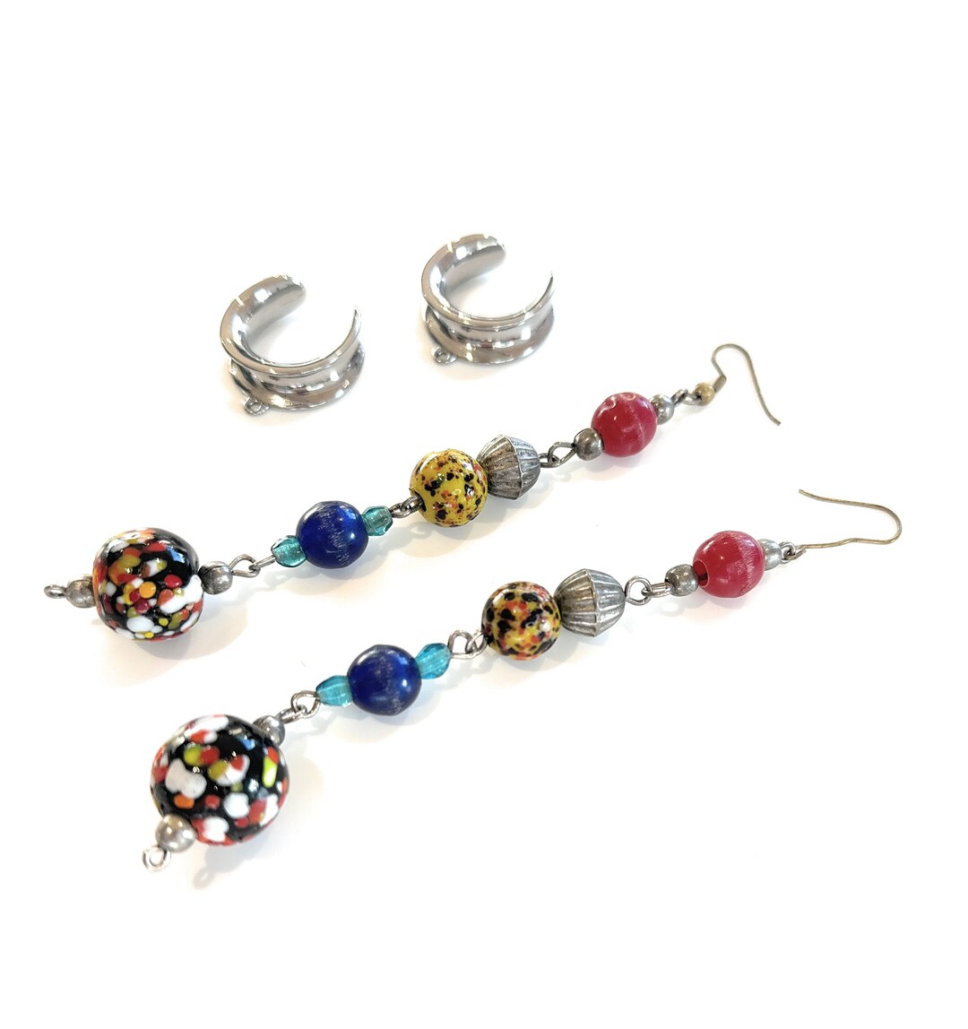 Unique Vintage Earrings Transformed Into Custom Ear Plugs/tunnels Sizes