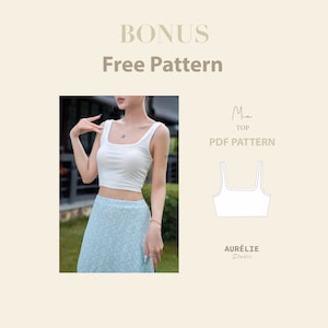 Mock Neck Top Sewing Pattern, Crop Top Easy PDF Pattern, Instant ...