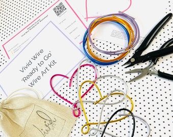 Kit de bricolage numérique Wire Heart | Téléchargement numérique | Faites votre propre coeur de fil | Kit d'artisanat pour adultes | Kit de bricolage pour enfants | Art de coeur de fil de bricolage