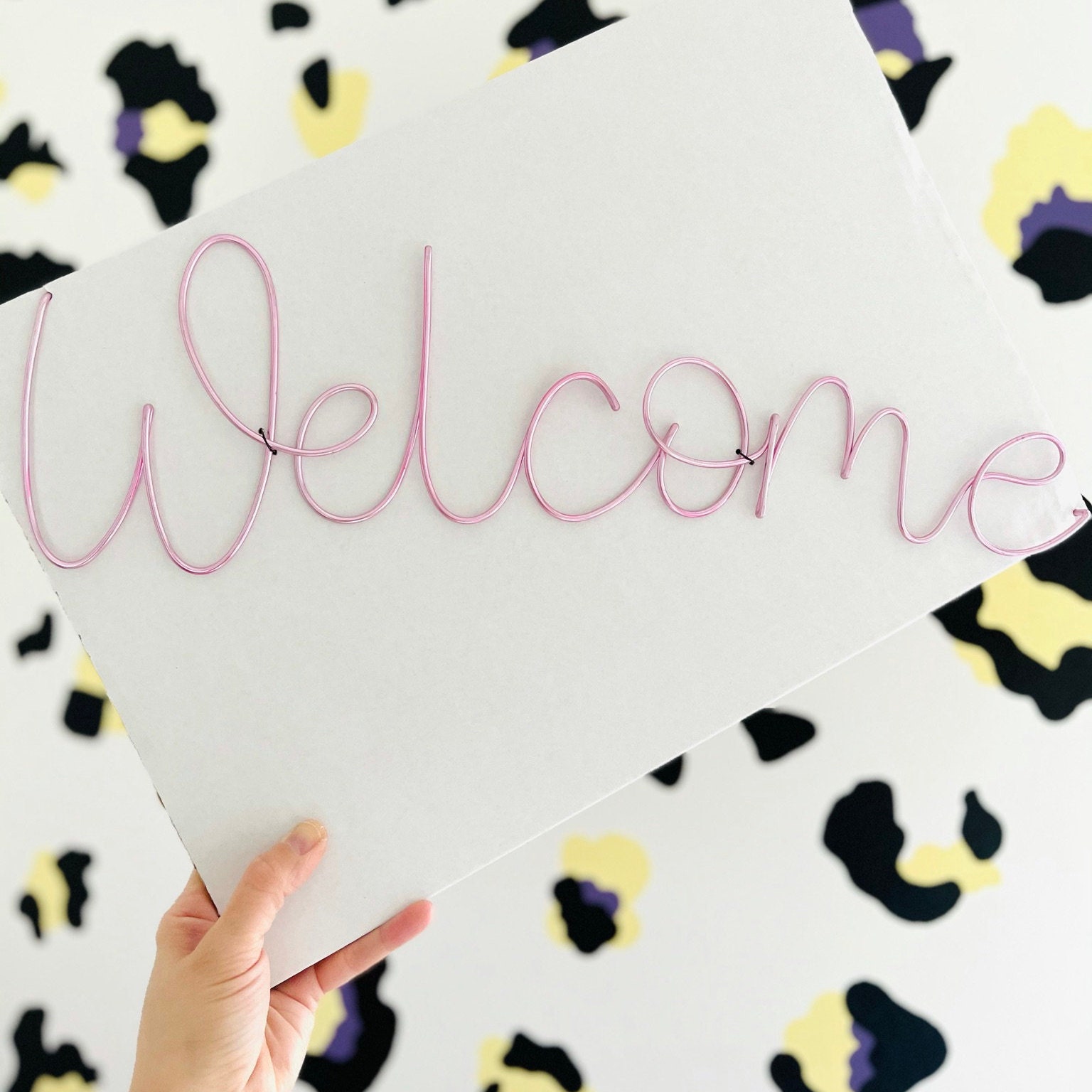 Green Wire Words Sign Wire Word Wall Art Gallery Etsy UK