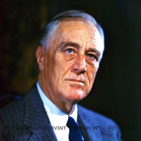 FDR President Photo Picture FRANKLIN D. ROOSEVELT World War 2 Era Photograph Print 8x10, 8.5x11, 11x14 or 16x20 Color Photography Wall Art