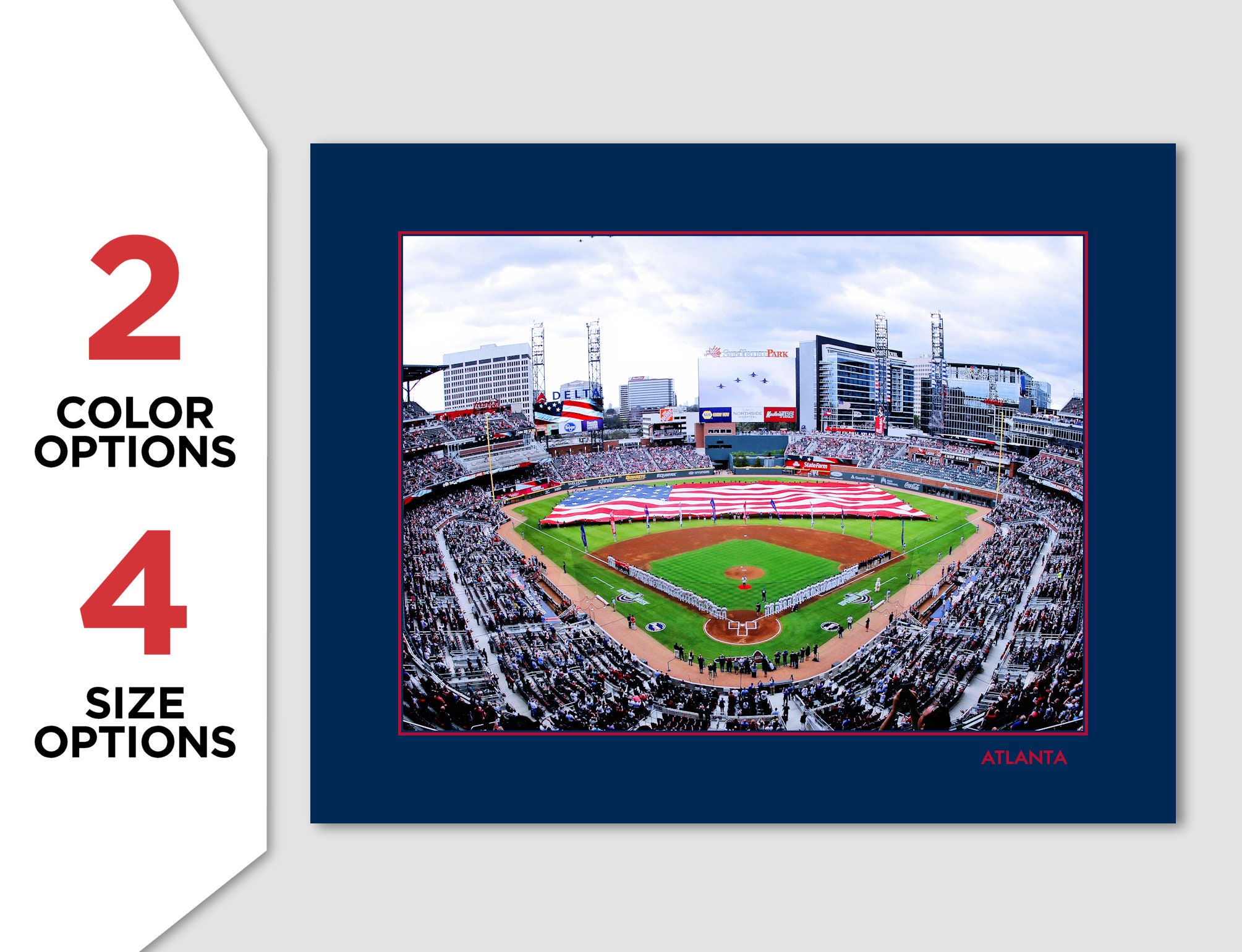 ATLANTA BRAVES Photo Poster TRUIST Park Baseball Stadium Caption