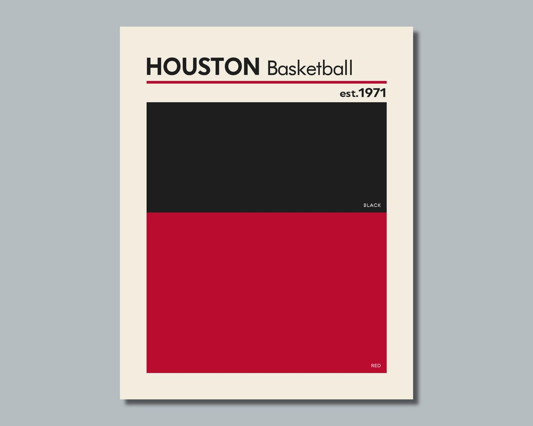 Houston Rockets Color Es HOUSTON ROCKETS Comparable Basketball Color Swatch Photo Picture Poster ...