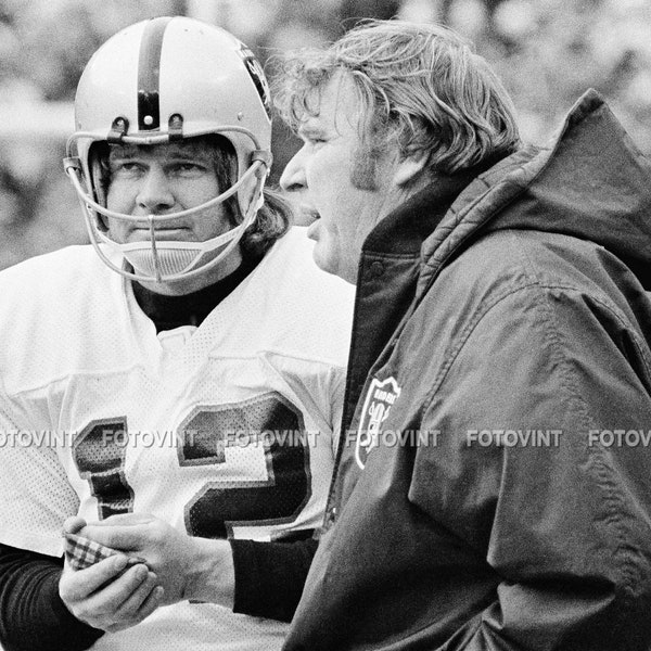 Ken Stabler & John Madden Photo Picture OAKLAND RAIDERS Football Photograph 8x10, 8.5x11 or 11x14  (kstabler jmadden KS1)