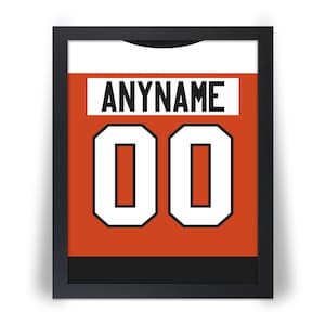 PHILADELPHIA FLYERS comparable Personalized Hockey Photo Poster Any Name & Number 8x10, 8.5x11, 11x14, 16x20 Orange White w/Framed Option JZ