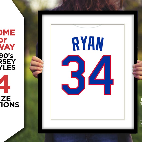 NOLAN RYAN Jersey Photo Picture Art TEXAS Rangers Throwback Home or Away Baseball Poster Print 8x10, 8.5x11, 11x14 or 16x20 (texjers)