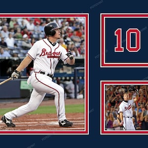 True Fan Atlanta Braves MLB Chipper Jones # 10 Baseball Jersey Men Size Lg  MINT