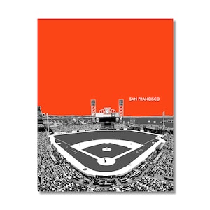 San Francisco Giants ORACLE PARK Photo Picture Baseball Stadium City Skyline Poster 8x10, 8.5x11, 11x14, 11x17, 16x20 w/Framed Option (O)