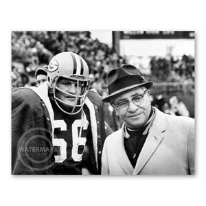 Vince Lombardi & Ray Nitschke GREEN BAY PACKERS Photo Picture