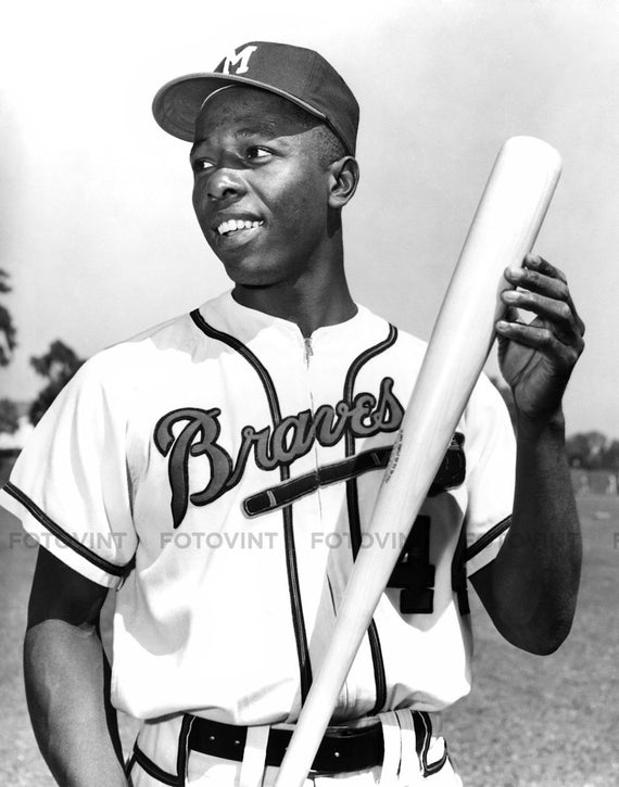 HANK AARON Photo Picture MILWAUKEE Braves 1950s Baseball Photograph Print  8x10, 8.5x11, 11x14 or 16x20 (HA8)