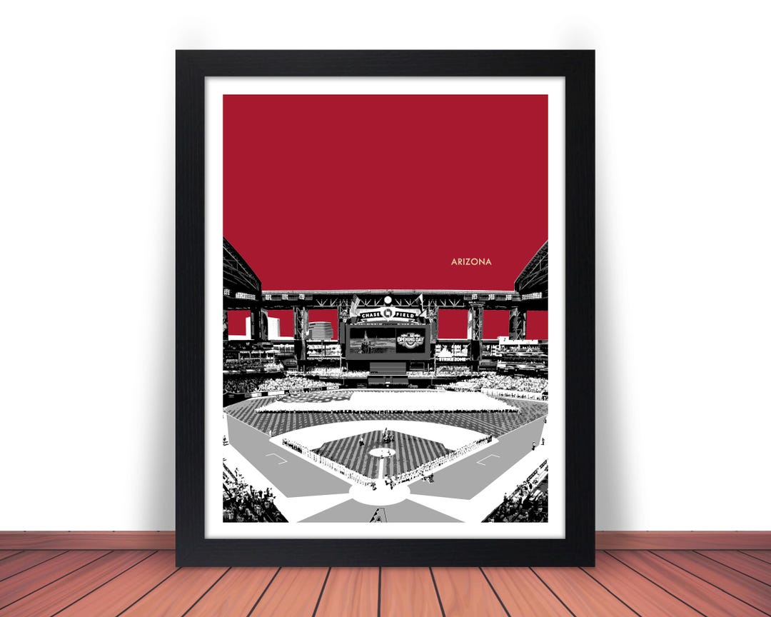 ARIZONA DIAMONDBACKS Chase Field Photo Picture Baseball Stadium Skyline ...