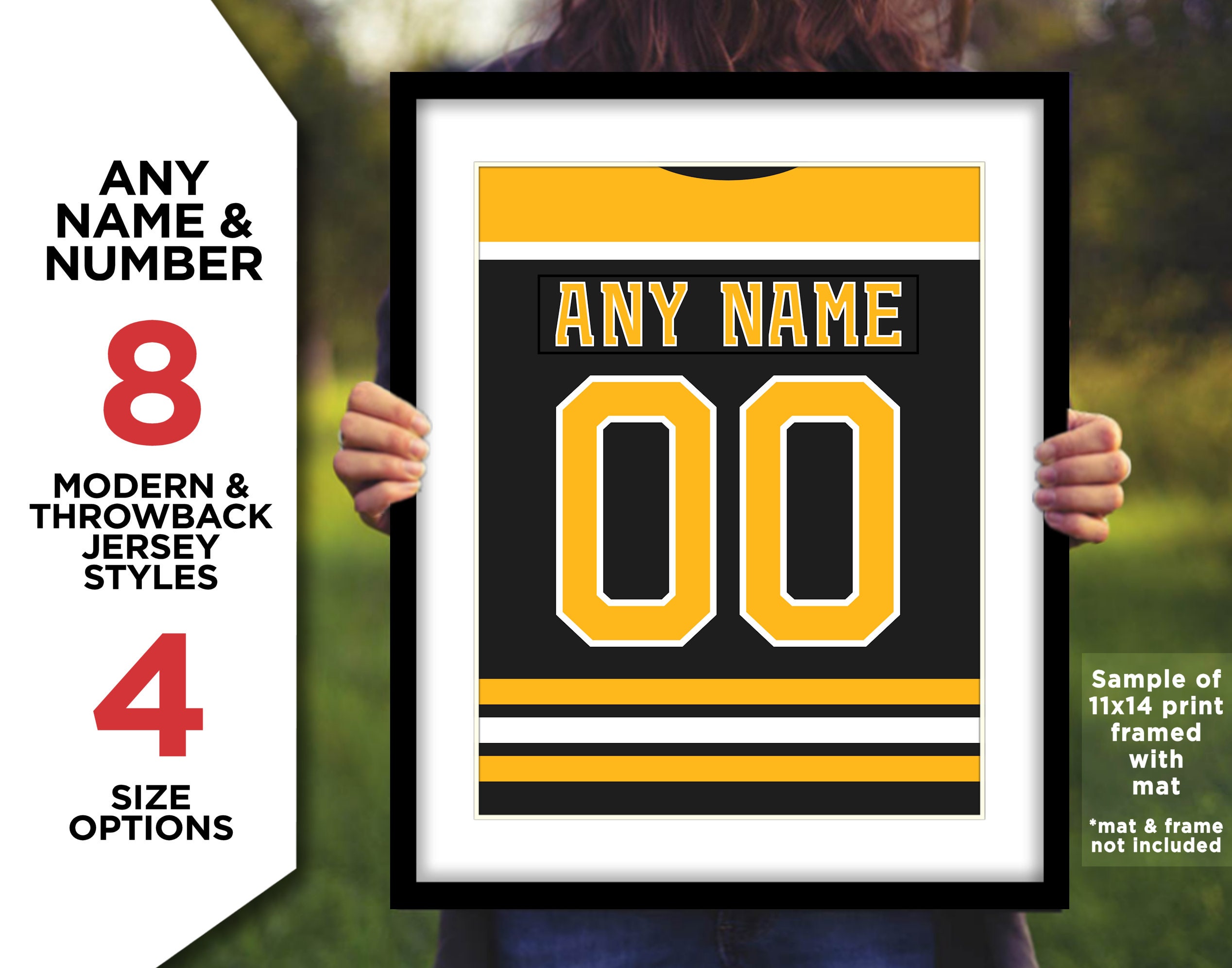 NHL Boston Bruins Lettering Custom ANY YEAR Name Number kit UNSEWN