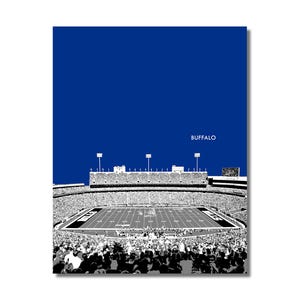 BUFFALO BILLS Highmark Stadium Photo Picture Football Skyline Poster 8x10 8.5x11 11x14 11x17 16x20 Framed Option Blue Red White or Gray (V1)