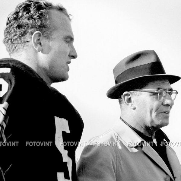 Vince Lombardi & Paul Hornung GREEN BAY PACKERS Photo Picture Lambeau Field Legends Football Print 8x10, 8.5x11, 11x14, 16x20 (VL1)