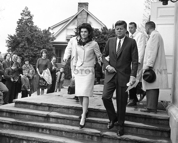 8 x 10 President John F Kennedy Black and White Photo 