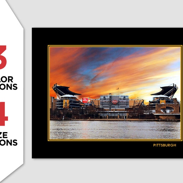 HEINZ FIELD Photo Picture Poster PITTSBURGH Steelers Football Stadium Caption Print 8x10, 8.5x11, 11x14 or 16x20 (nfl)