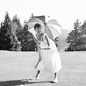 Fotografía de golf de AUDREY HEPBURN Fotografía de CELEBRIDAD Impresión de golf 8x10, 8.5x11, 11x14 o 16x20