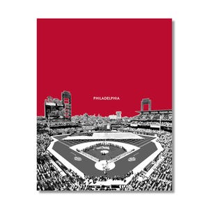 Philadelphia Phillies CITIZENS BANK PARK Park Photo Picture Baseball Stadium Skyline 8x10, 8.5x11, 11x14, 11x17, 16x20 w/Framed Option (R)