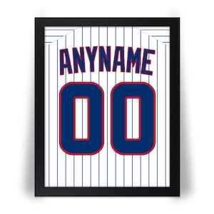 CHICAGO CUBS comparable Personalized Baseball Photo Poster (Any Name & Number) 8x10, 8.5x11, 11x14, 16x20 White or Blue w/Framed Option (JZ)