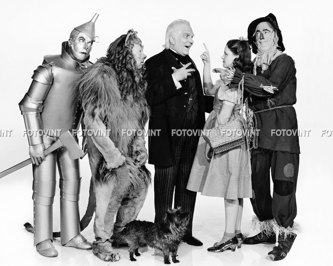 The Wizard of Oz CAST Photo Picture DOROTHY SCARECROW Tin Man Lion Toto